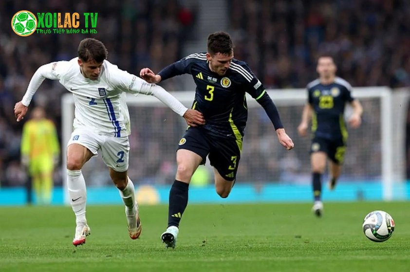 Hy Lạp thể hiện ưu thế vượt trội trước Scotland trong trận đấu căng thẳng vòng loại World Cup 2026.